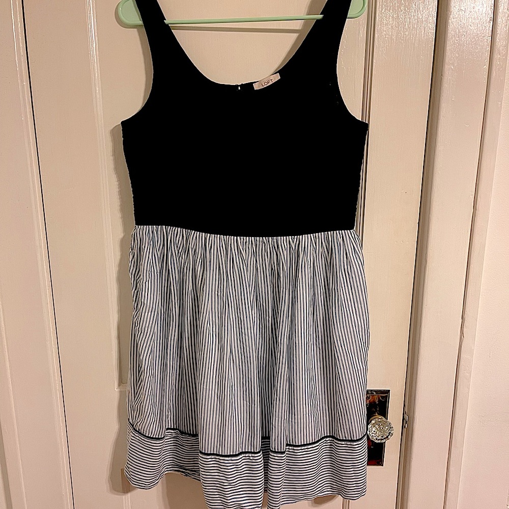 Black & Seersucker Dress